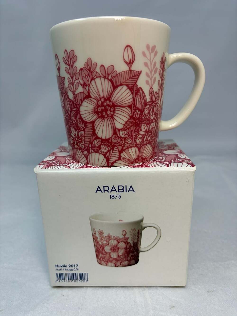 Arabia Finland 100th Anniversary Huvila 2017 Special Limited Edition Mug in box